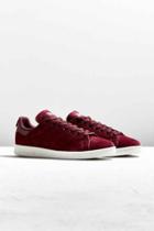 Urban Outfitters Adidas Stan Smith Reflective Heel Sneaker,maroon,10