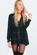 Urban Outfitters Kimchi Blue Dusk Button-down Babydoll Tunic Top