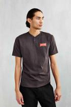 Urban Outfitters Brixton Ramsey 3/4-sleeve Henley Tee,washed Black,m