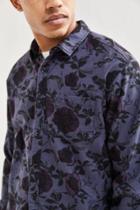 Urban Outfitters Uo Overdyed Floral Flannel Button-down Shirt