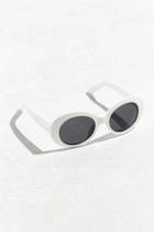 Urban Outfitters Plastic Oval Sunglasses,white,one Size