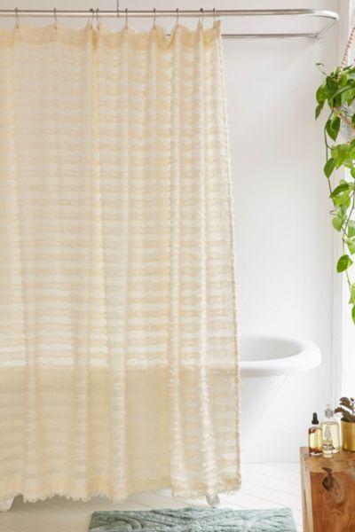 Urban Outfitters Eyelash Fringe Shower Curtain