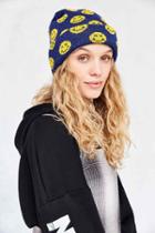Urban Outfitters Smile Beanie,blue,one Size