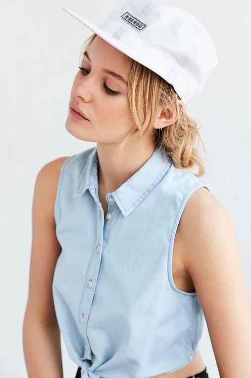 Urban Outfitters Reason Nylon Baseball Hat,ivory,one Size
