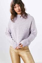 Urban Outfitters Silence + Noise Johnny Mock Neck Sweater,lavender,m