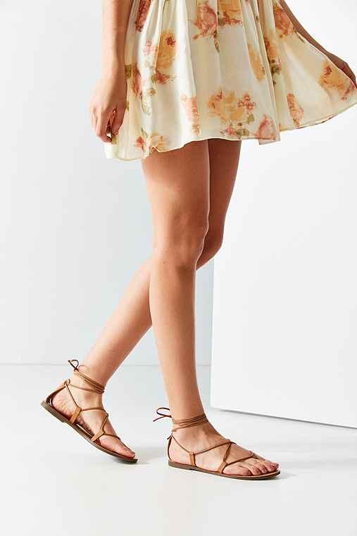 Urban Outfitters Leather Gladiator Sandal,light Brown,6
