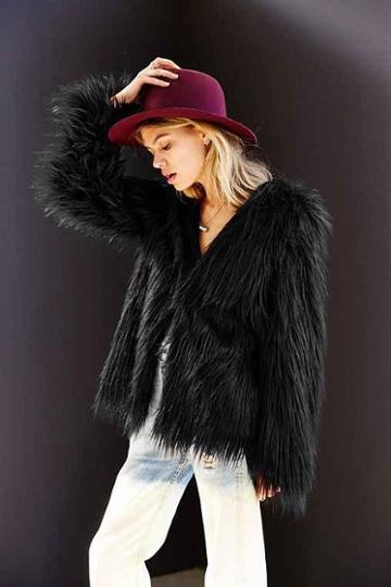 Ladakh X Uo Margot Faux Fur Jacket