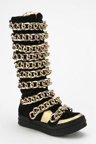 Jeffrey Campbell Rusher Chains Flatform Sneaker-boot