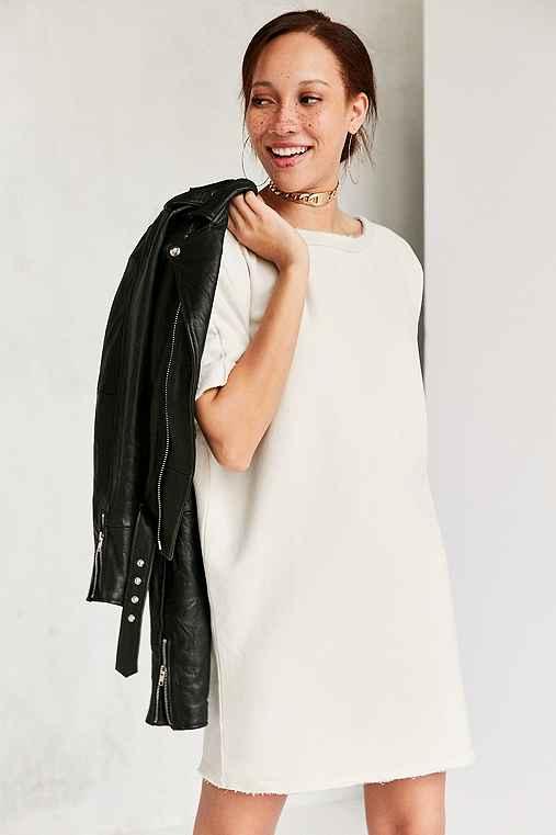 Urban Outfitters Silence + Noise Dax Dolman Sweatshirt Mini Dress,ivory,l