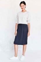 Urban Outfitters Silence + Noise Dover Pull-on Midi Skirt,navy,s
