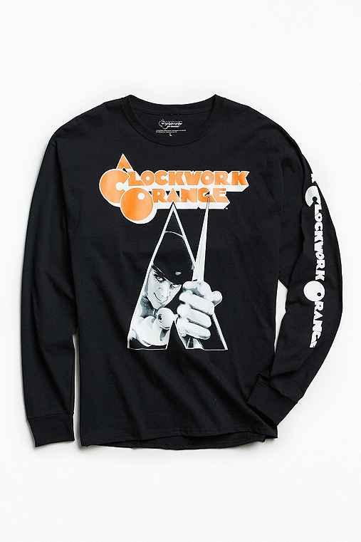 Urban Outfitters Clockwork Orange Long Sleeve Tee,black,l