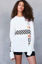 Urban Outfitters Junk Food Nascar Long-sleeve Tee,white,l