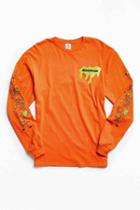 Urban Outfitters Nickelodeon Splat Long Sleeve Tee,orange,xl