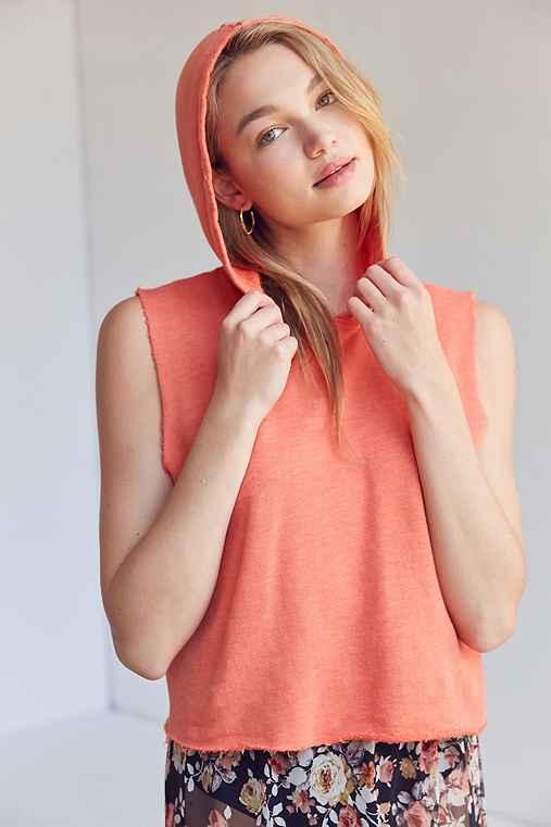 Urban Outfitters Truly Madly Deeply Muscle Hoodie,orange,s
