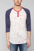 Alternative 3/4 Two-tone Pattern Henley Tee
