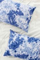 Urban Outfitters 4040 Locust Lennon Tie-dyed Pillowcase Set,dark Blue,one Size