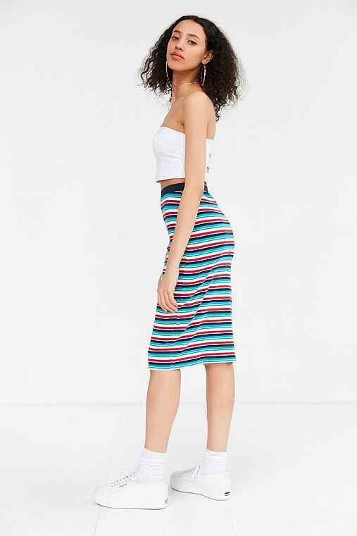 Urban Outfitters Obey Darkside Ribbed Midi Skirt,multi,xs