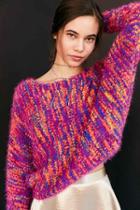 Urban Outfitters Ecote Funfetti Dolman-sleeve Sweater,pink,xs