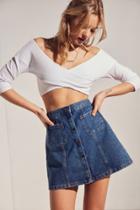 Urban Outfitters Bdg Denim Button-front Skirt