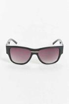 Urban Outfitters Flat Top Metal Accent Sunglasses,black,one Size