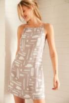 Urban Outfitters Silence + Noise Ella Printed Crepe Shift Mini Dress