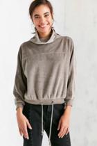 Urban Outfitters Silence + Noise Rookie Velvet Cowl-neck Top