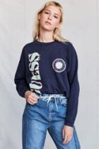 Urban Renewal Vintage Guess 1989 Navy Blue Crew Neck Sweatshirt