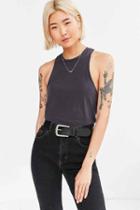 Urban Outfitters Silence + Noise Jax Racerback Tank Top,black,xs
