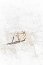 Urban Outfitters 18k Gold-plated Triangle Rhinestone Post Earring