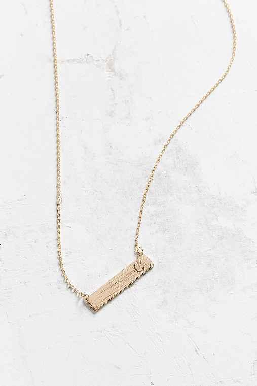 Urban Outfitters Initial Bar Necklace,c,one Size