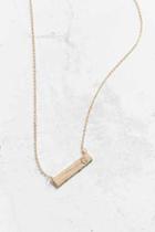 Urban Outfitters Initial Bar Necklace,c,one Size
