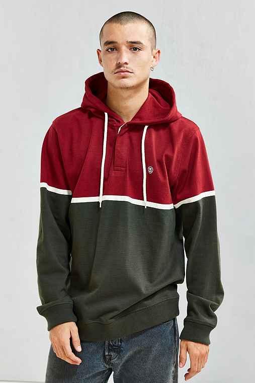 Urban Outfitters Stussy Hooded Rugby Shirt,green,m