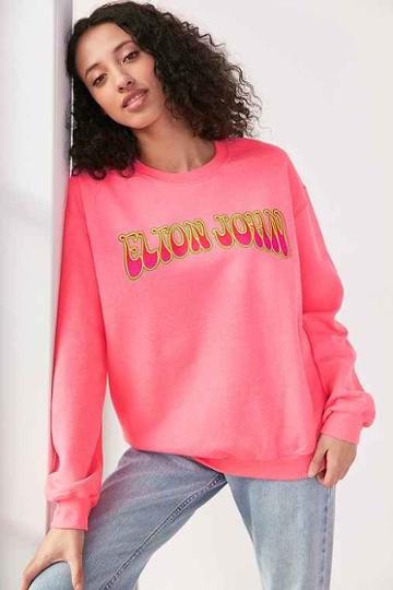Urban Outfitters Elton John Crew-neck Sweatshirt,red,l