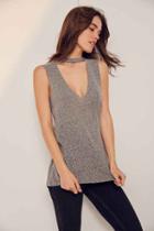 Urban Outfitters Truly Madly Deeply Cut It Out Muscle Tank Top,grey,s