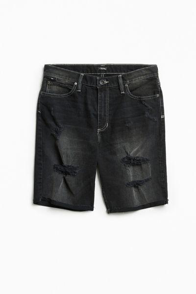 Urban Outfitters Bdg Contrast Stitch Destructed Denim Short