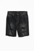 Urban Outfitters Bdg Contrast Stitch Destructed Denim Short