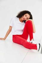 Urban Outfitters Juicy Couture For Uo Stirrup Velour Legging,red,l