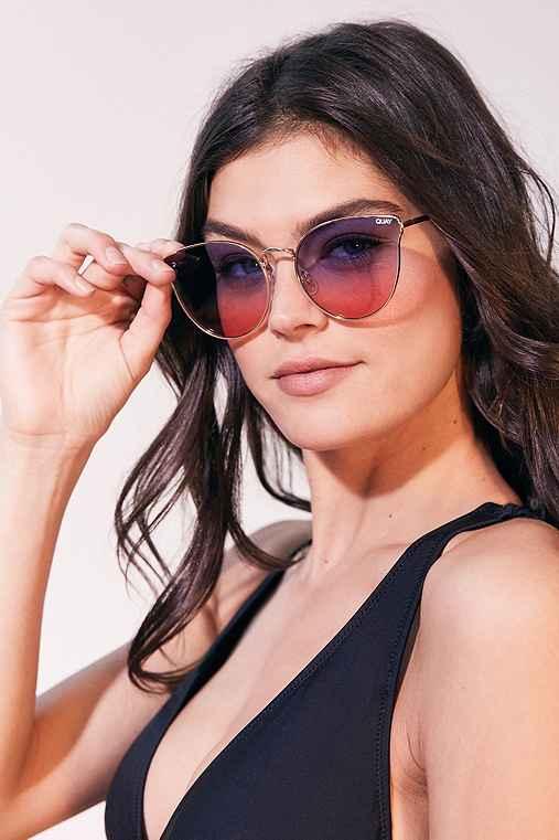 Urban Outfitters Quay All My Love Cat-eye Sunglasses,purple,one Size