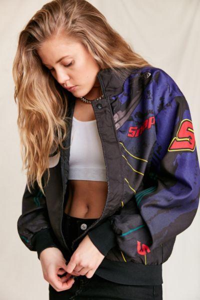 Urban Renewal Vintage Snap-on Racing Windbreaker Jacket