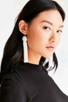 Urban Outfitters Vanessa Mooney Astrid Knotted Tassel Earring,ivory,one Size