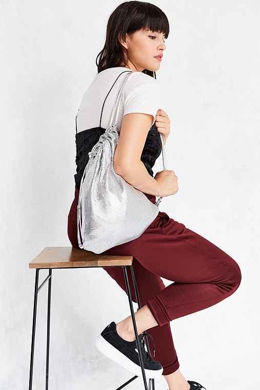 Urban Outfitters Carrie Chainmail Backpack,silver,one Size