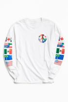 Urban Outfitters Peace Flags Long Sleeve Tee