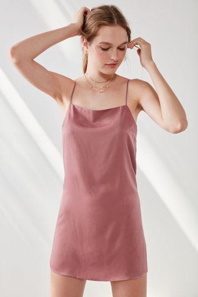 Silence + Noise Square Neck Slip Mini Dress