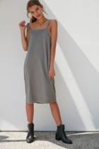 Silence + Noise Apron Wrap Midi Dress