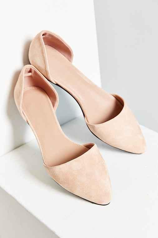 suede D'orsay Flat,peach,8