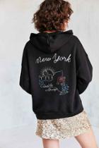Urban Outfitters Project Social T Embroidered Souvenir Hoodie Sweatshirt,black Multi,l
