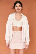Urban Outfitters Silence + Noise Eve Dolman Bomber Jacket,beige,xs