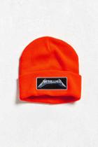 Urban Outfitters Metallica Beanie,orange,one Size