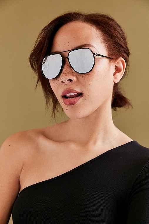Urban Outfitters Vacation Aviator Sunglasses,black,one Size