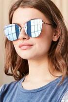 Urban Outfitters Quay Lexi Cat-eye Sunglasses,gold,one Size
